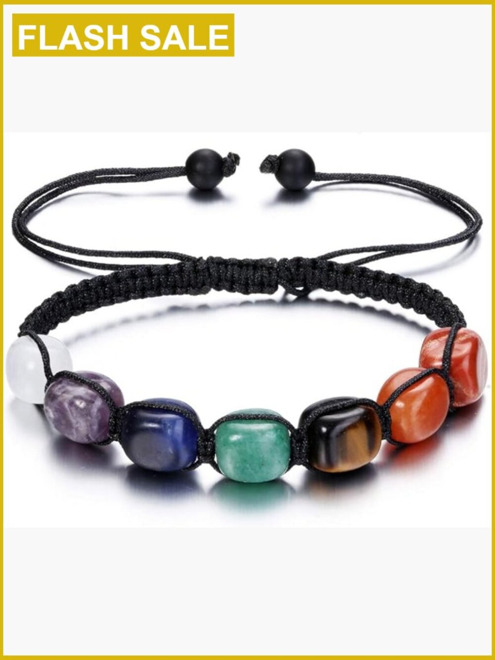 7 Chakra Healing Crystal Stretch Bracelet Natural Gemstone Yoga Reiki Energy